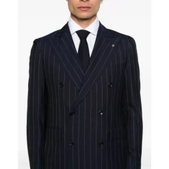 Double-Breasted Pinstripe Suit