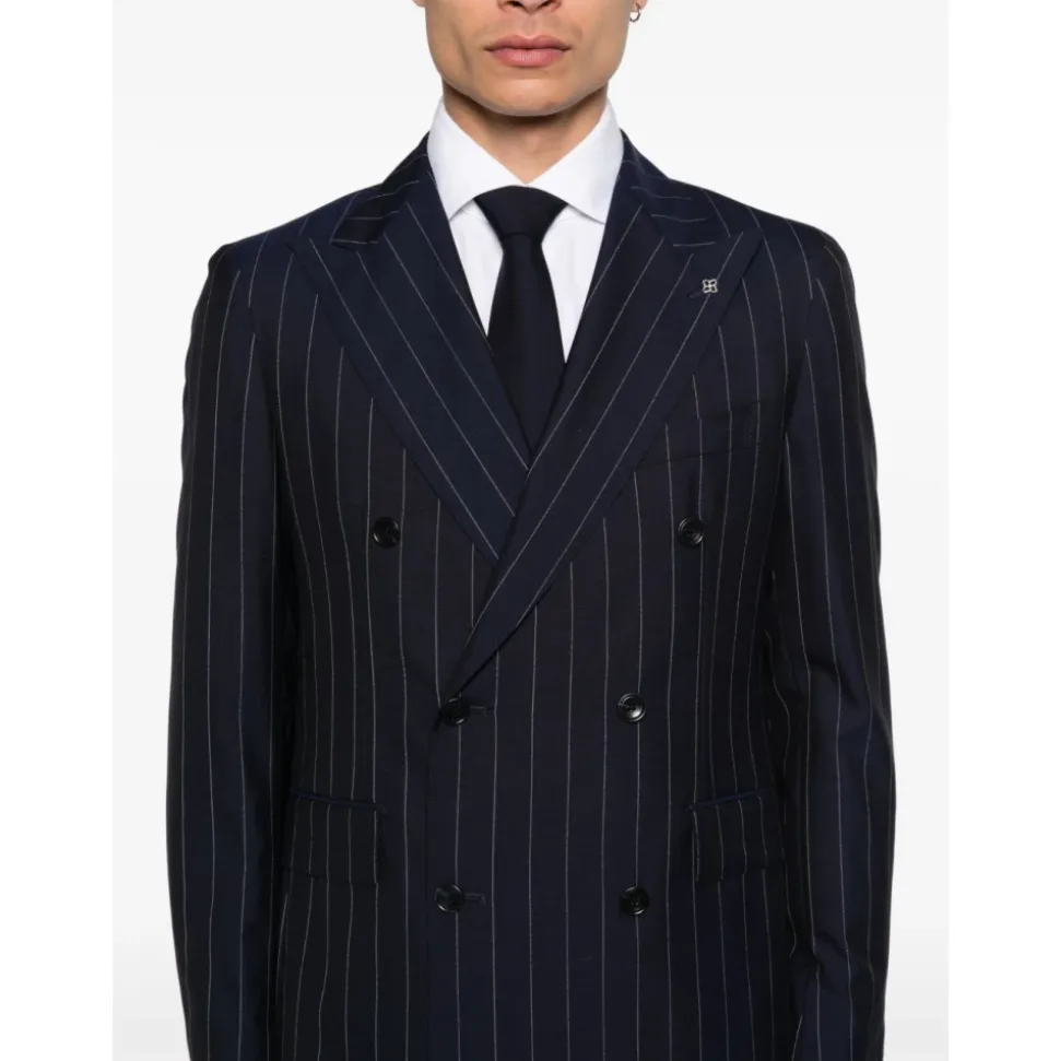 Double-Breasted Pinstripe Suit