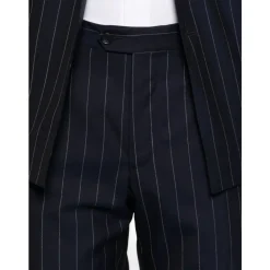 Double-Breasted Pinstripe Suit