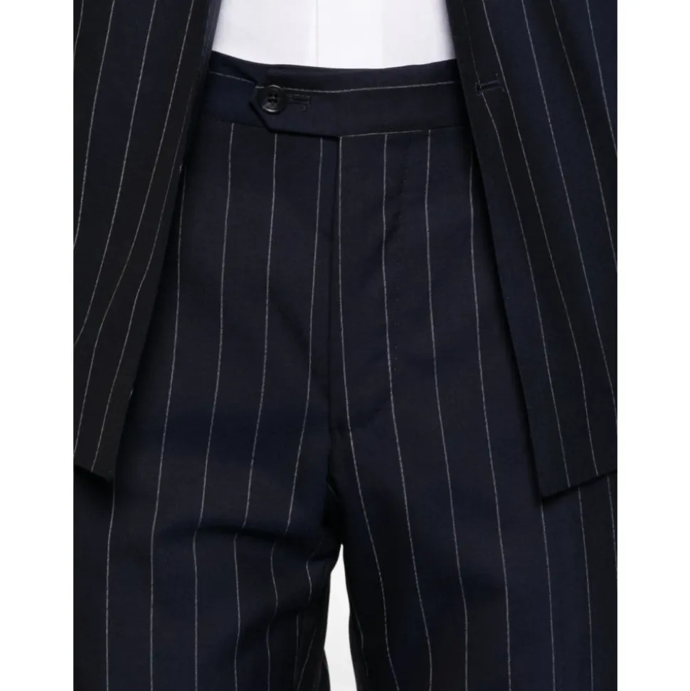 Double-Breasted Pinstripe Suit