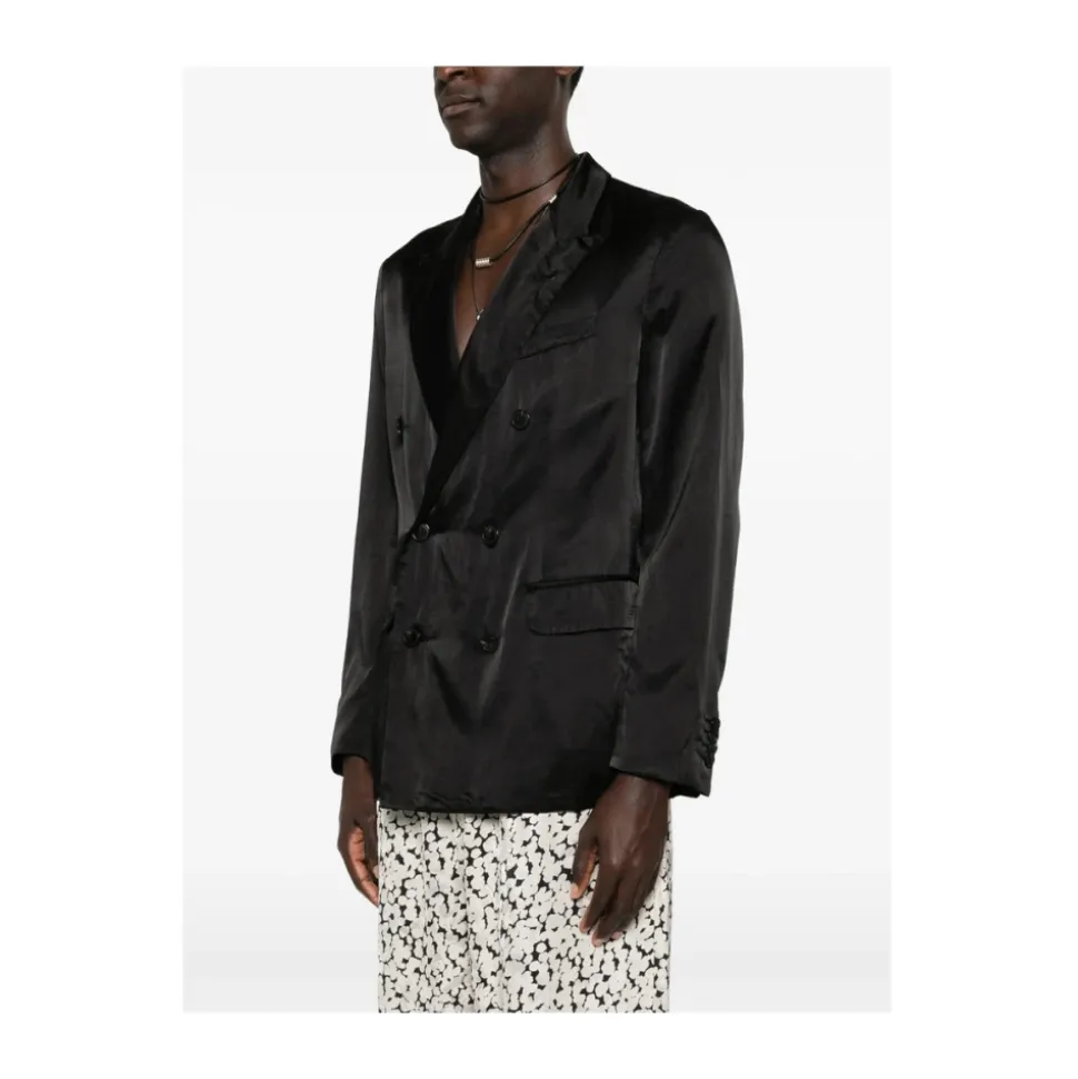 Dubbelrijige blazer met piek revers