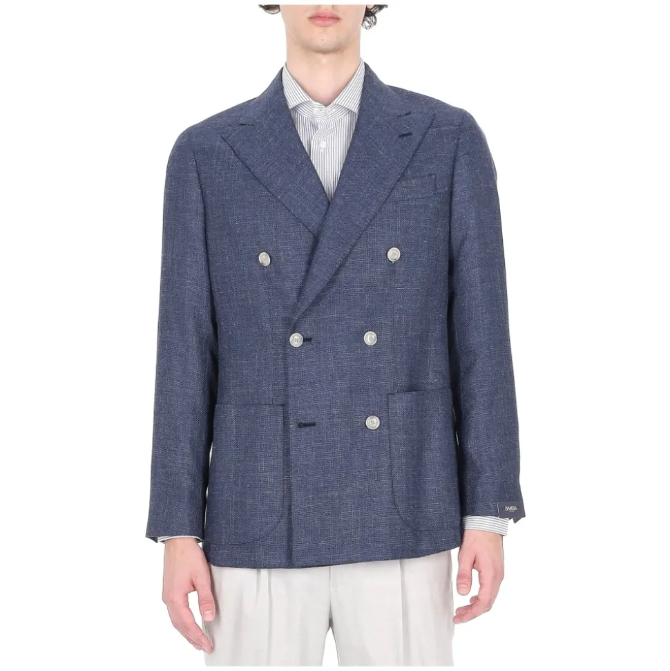 Dubbelrijige Tailored Woven Jas