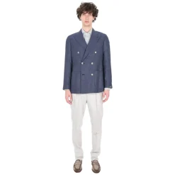 Dubbelrijige Tailored Woven Jas