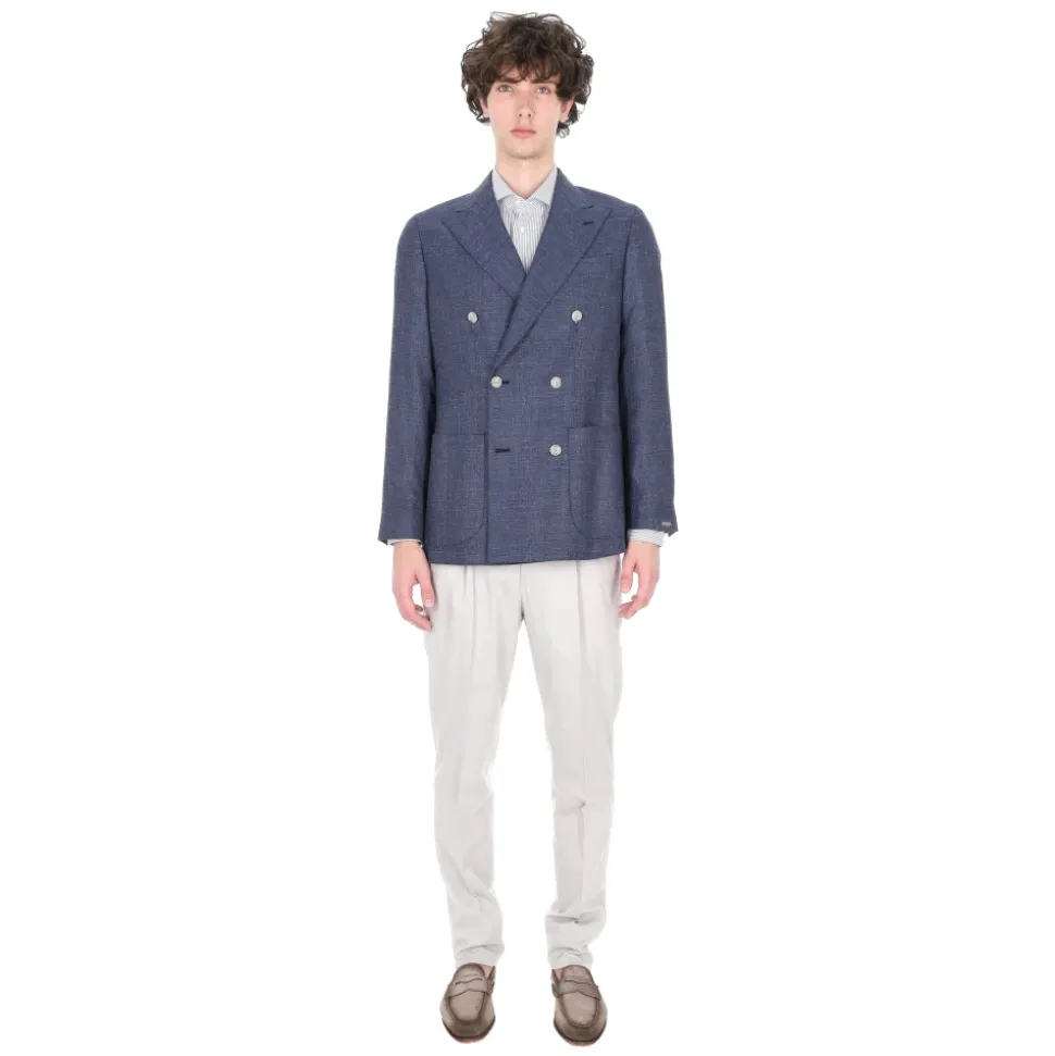 Dubbelrijige Tailored Woven Jas