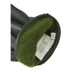 Elandenleren handschoenen met kasjmier voering