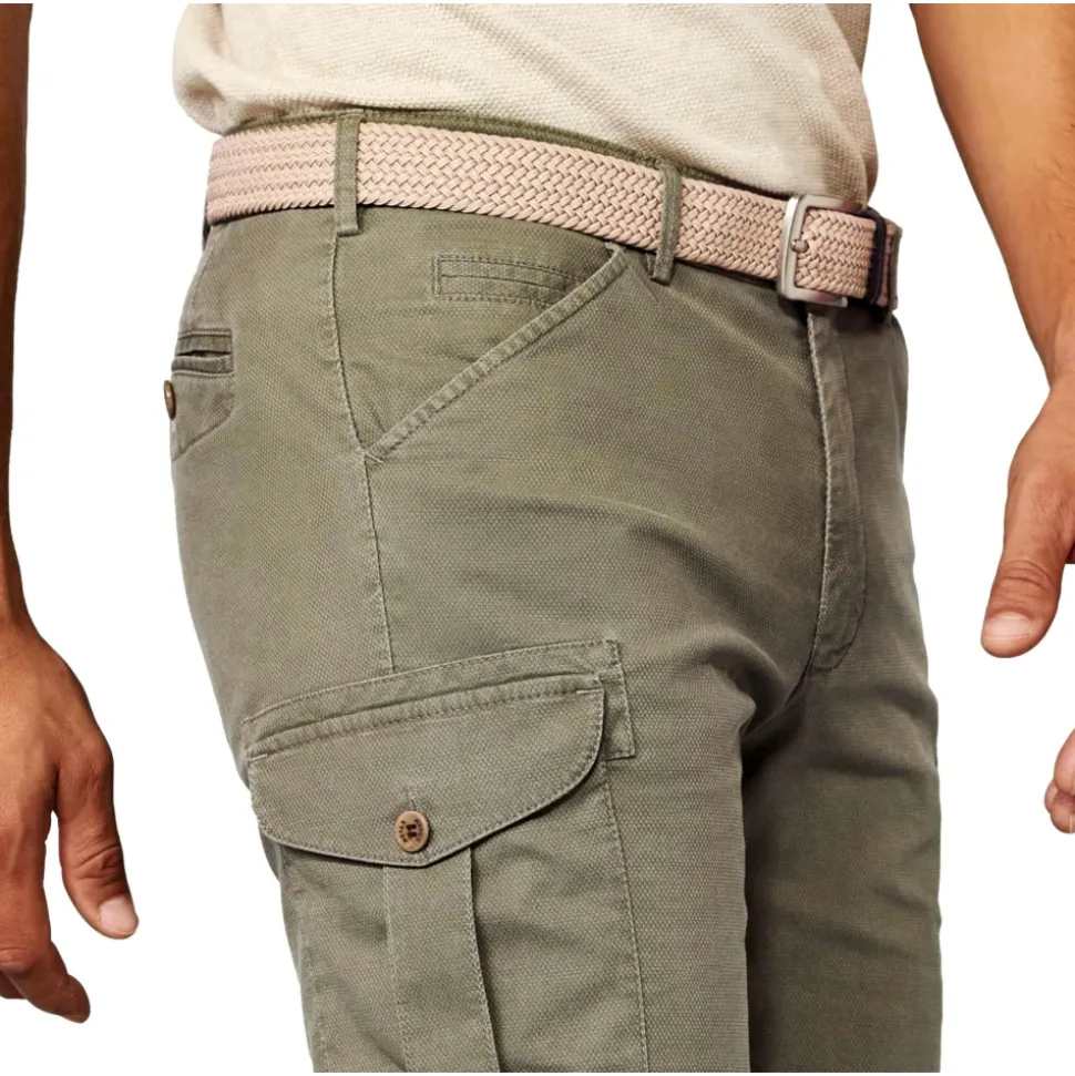 Elastische Beige Riem Italiaans Leer
