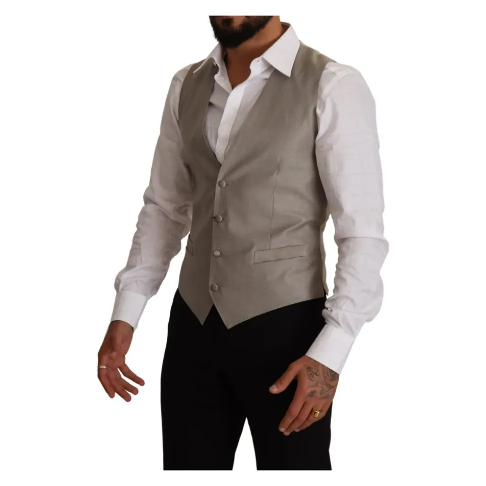 Elegant Beige Suit Vest