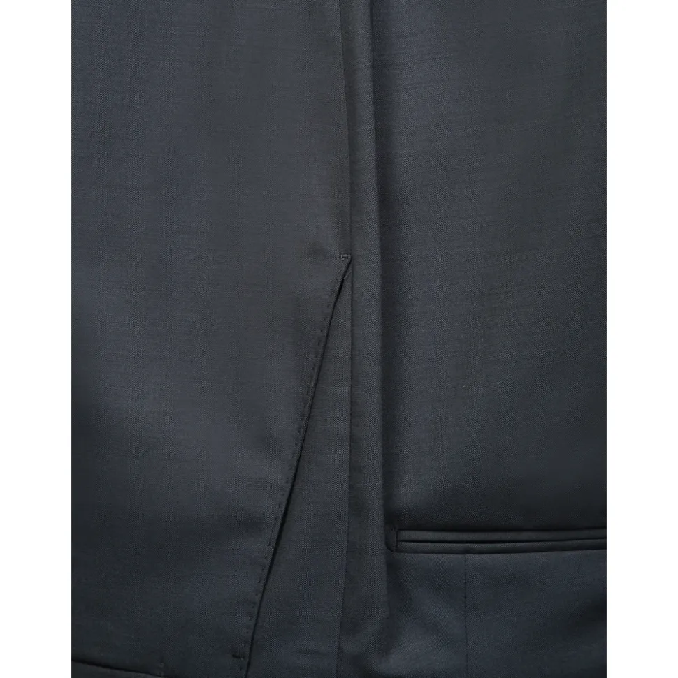 Elegant Donkergrijze Micro Patroon Kostuum