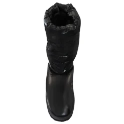 Elegante Mid-Calf Laarzen van Zwart Polyester