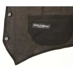 Elegante Zwarte Wollen Vest