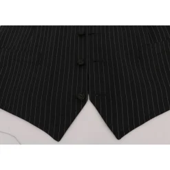 Elegante Grijze Gestreepte Vest