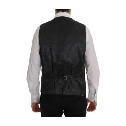 Elegante Grijze Gestreepte Vest