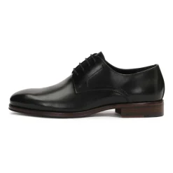 Elegante zwarte herenschoenen voor pak