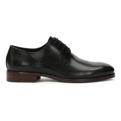 Elegante zwarte herenschoenen voor pak