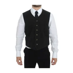 Elegante Zwarte Jurk Vest
