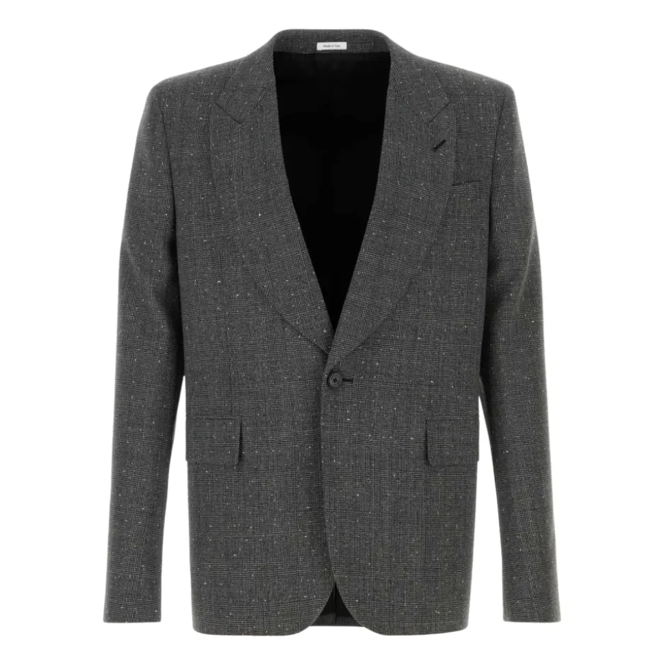 Embroidered Glencheck Blazer
