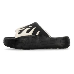 Flame Shape Slide Slippers Wit/Zwart