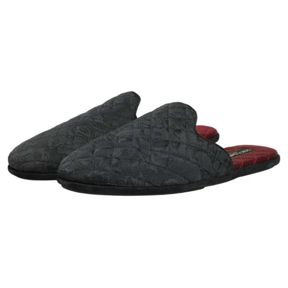 Floral Brocade Slides