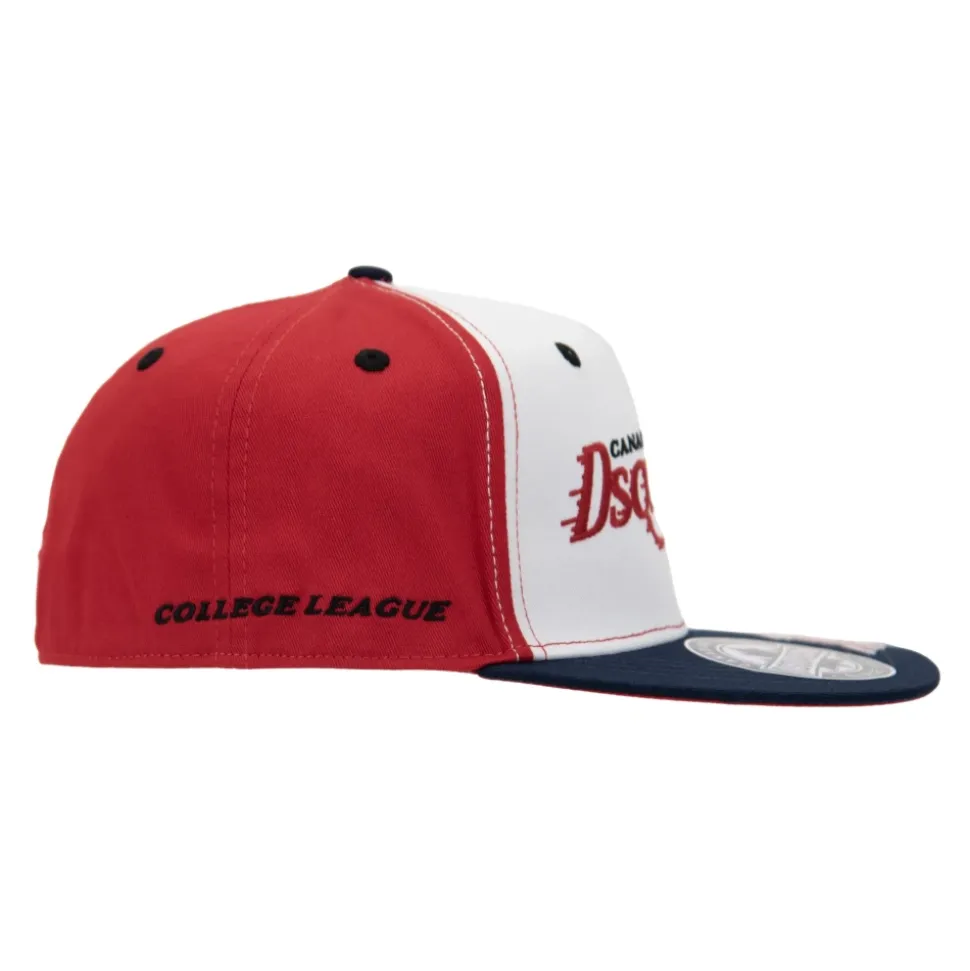 Geborduurde baseballpet met siliconen detail