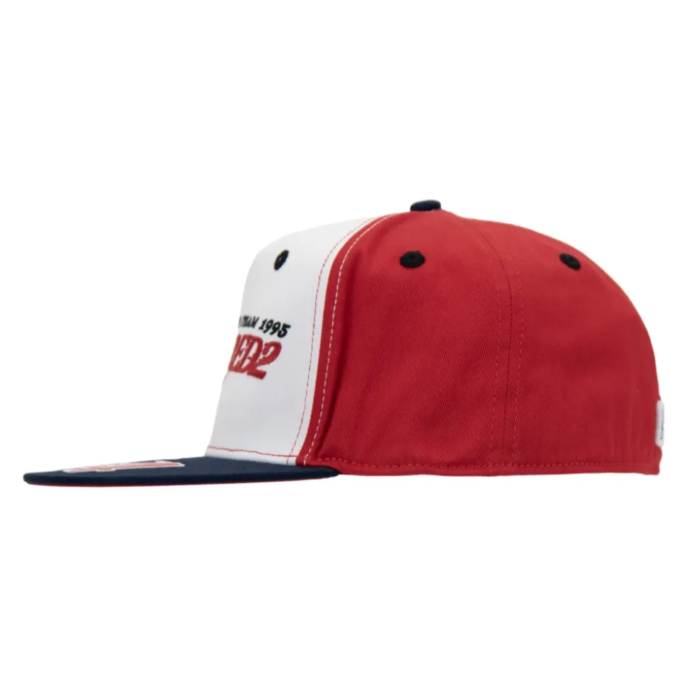 Geborduurde baseballpet met siliconen detail