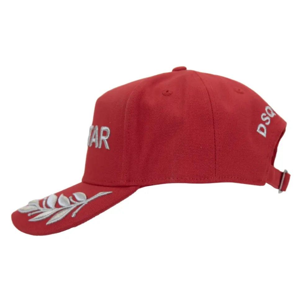 Geborduurde baseballpet met gesp