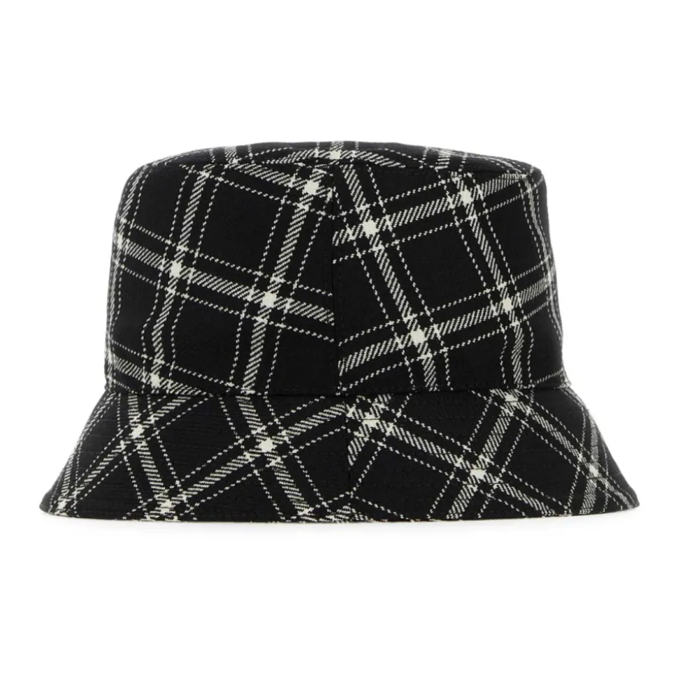 Geborduurde wollen bucket hat