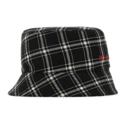 Geborduurde wollen bucket hat