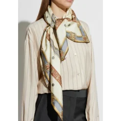 Gedrukte Zijden Twill Sjaal 90 cm