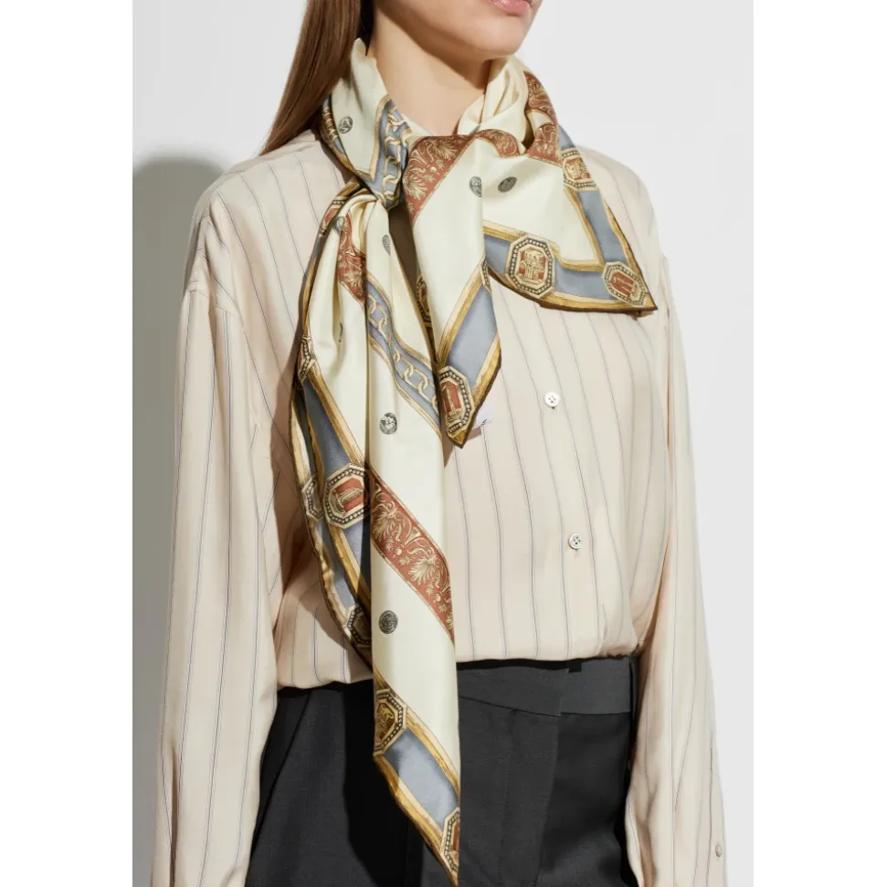 Gedrukte Zijden Twill Sjaal 90 cm