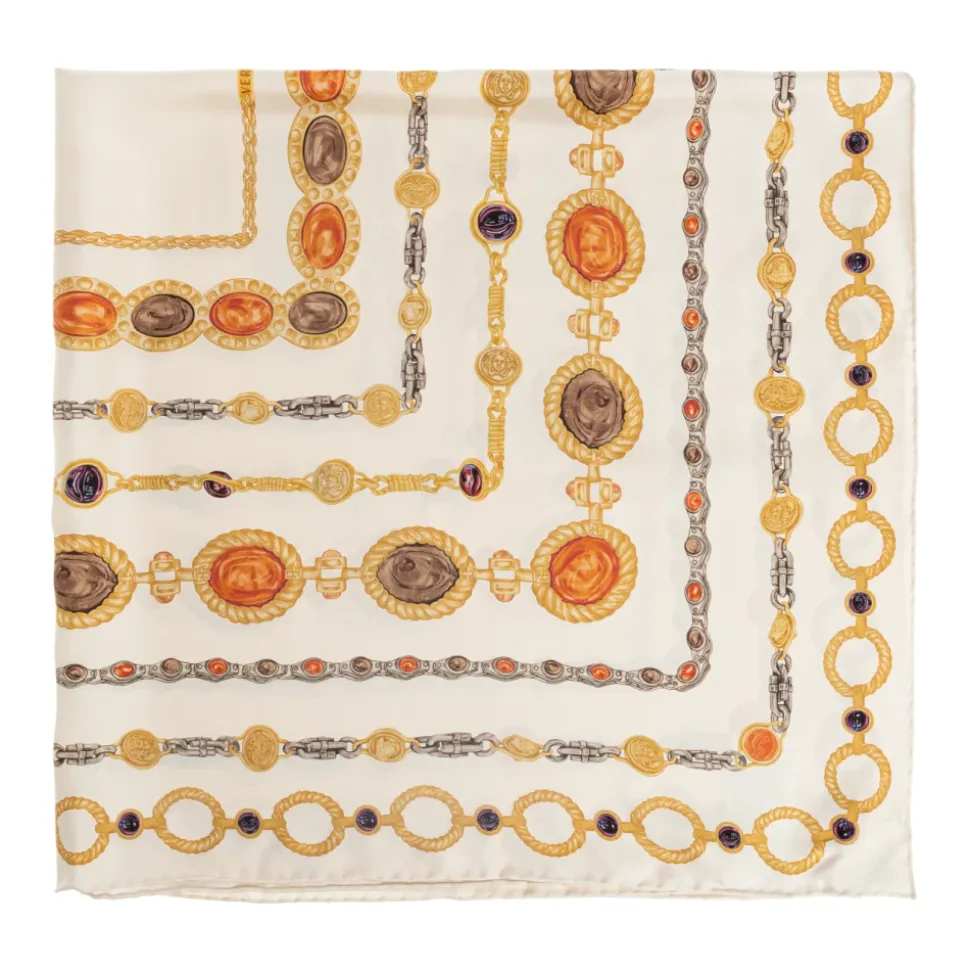 Gedrukte Zijden Twill Sjaal 90 cm