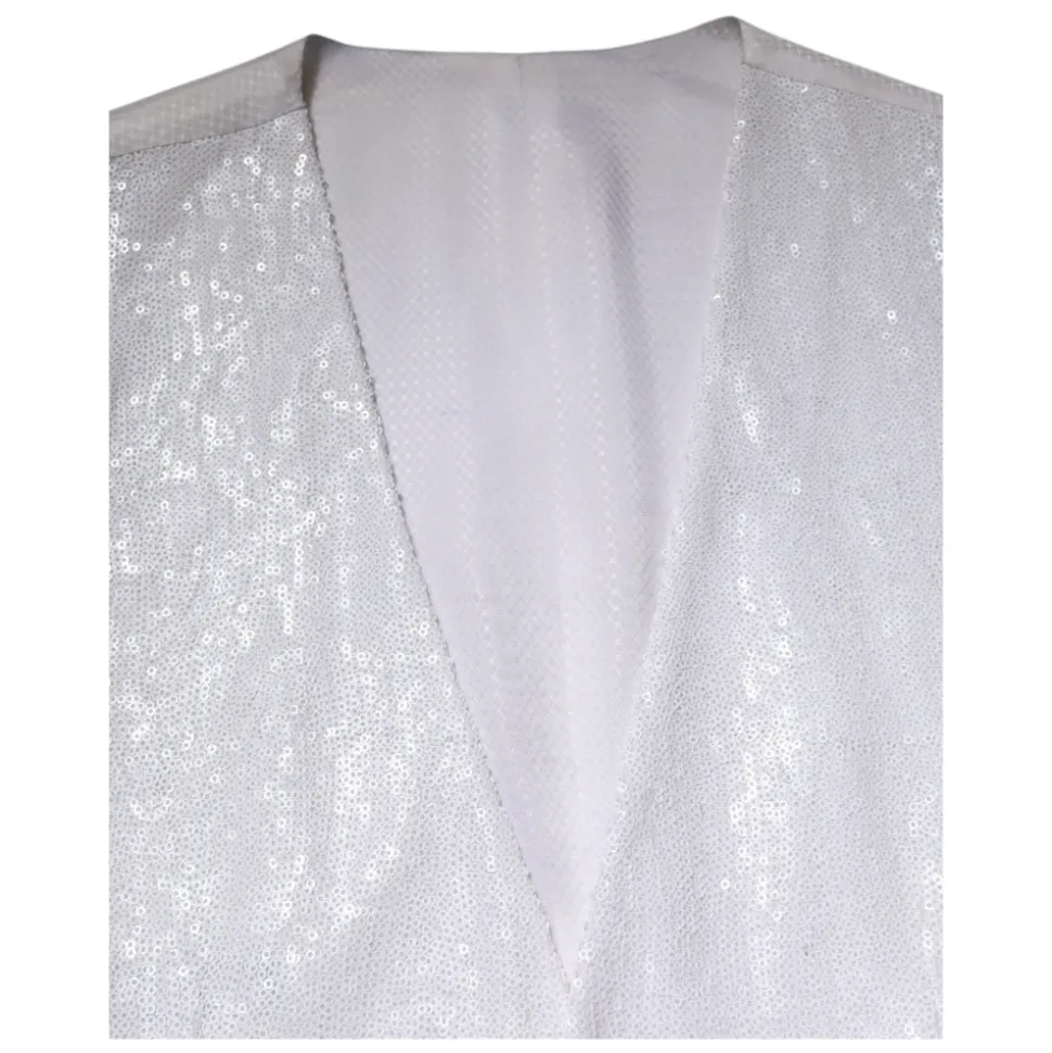 Geglitste Jurk Formeel Gilet Vest