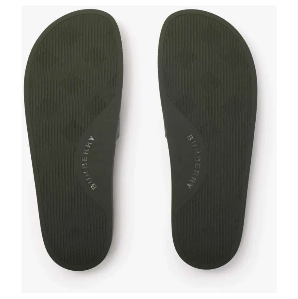 Gekleurde instap-slippers met ruitjes