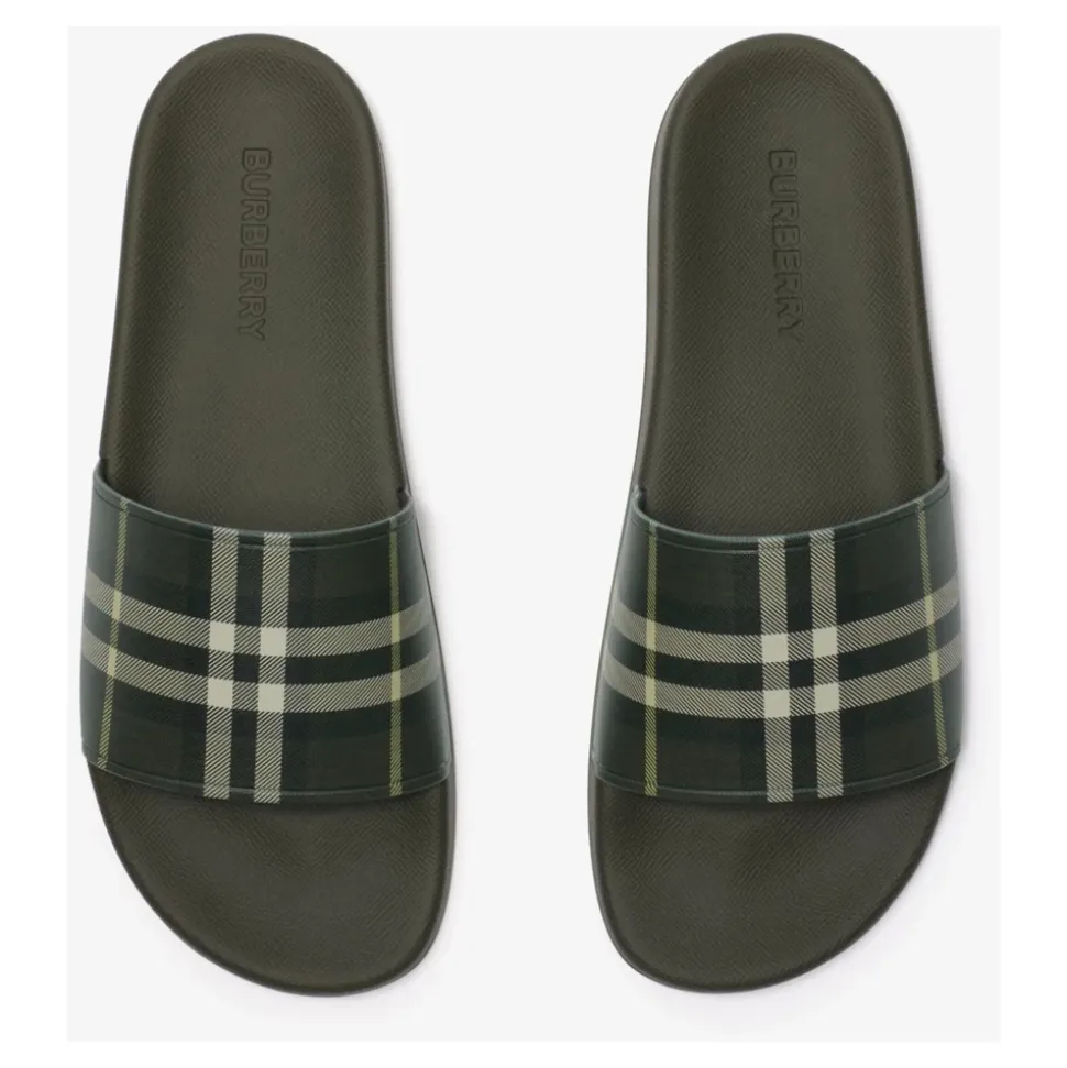 Gekleurde instap-slippers met ruitjes
