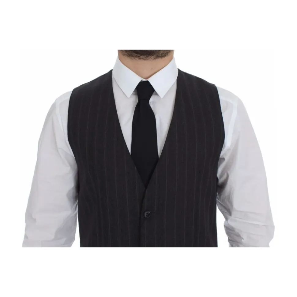 Gestreepte Grijze Vest MainLine Collectie