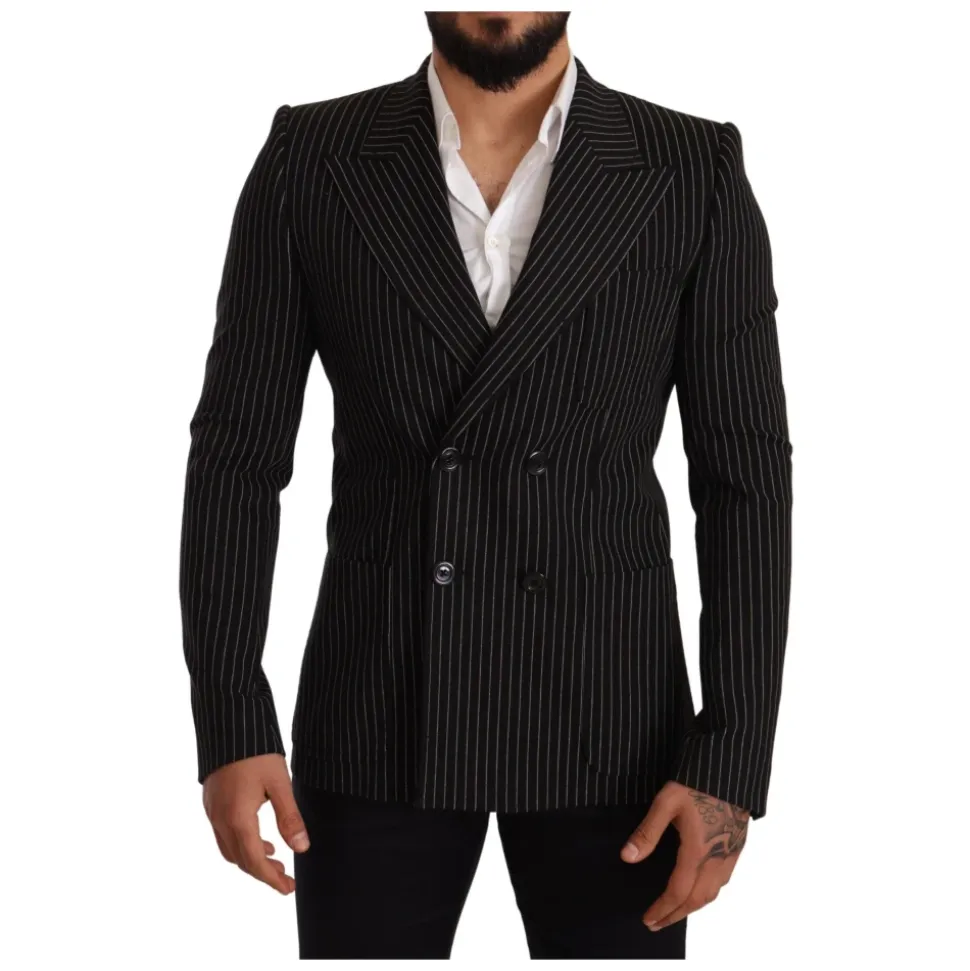 Gestreepte Peak Revers Blazer