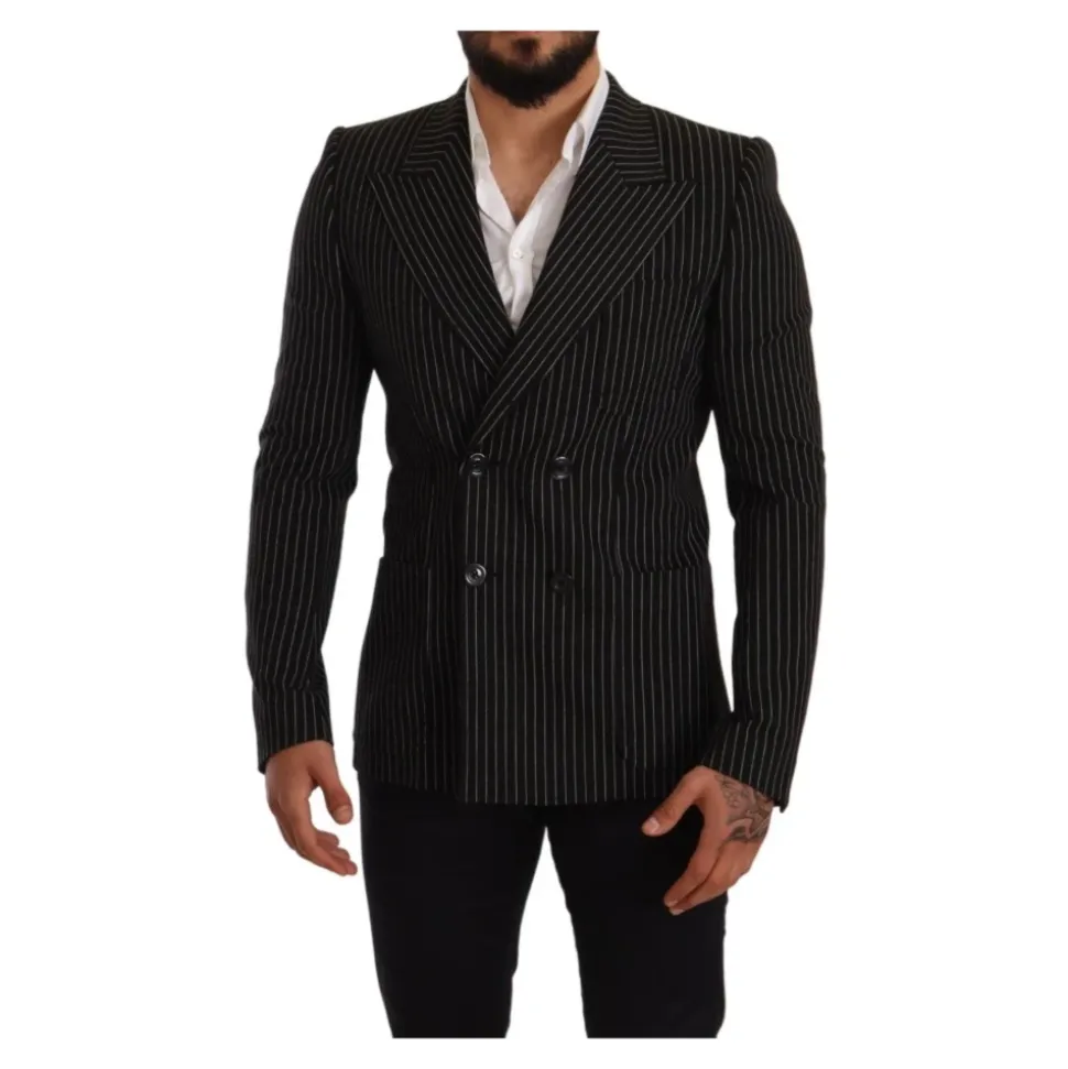 Gestreepte Peak Revers Blazer