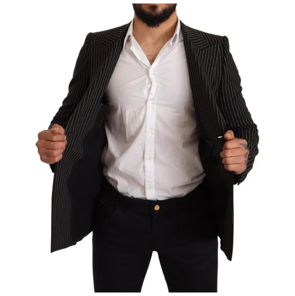Gestreepte Peak Revers Blazer