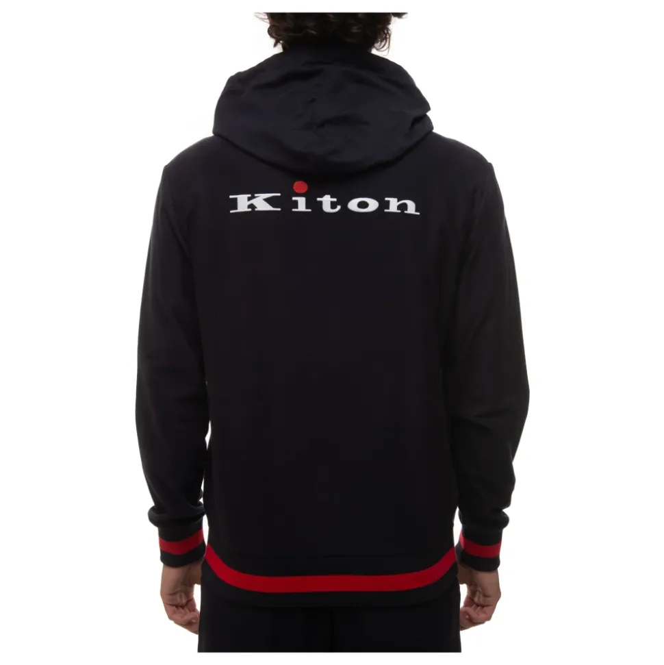 Gestructureerde katoenen tracksuit met logodetail