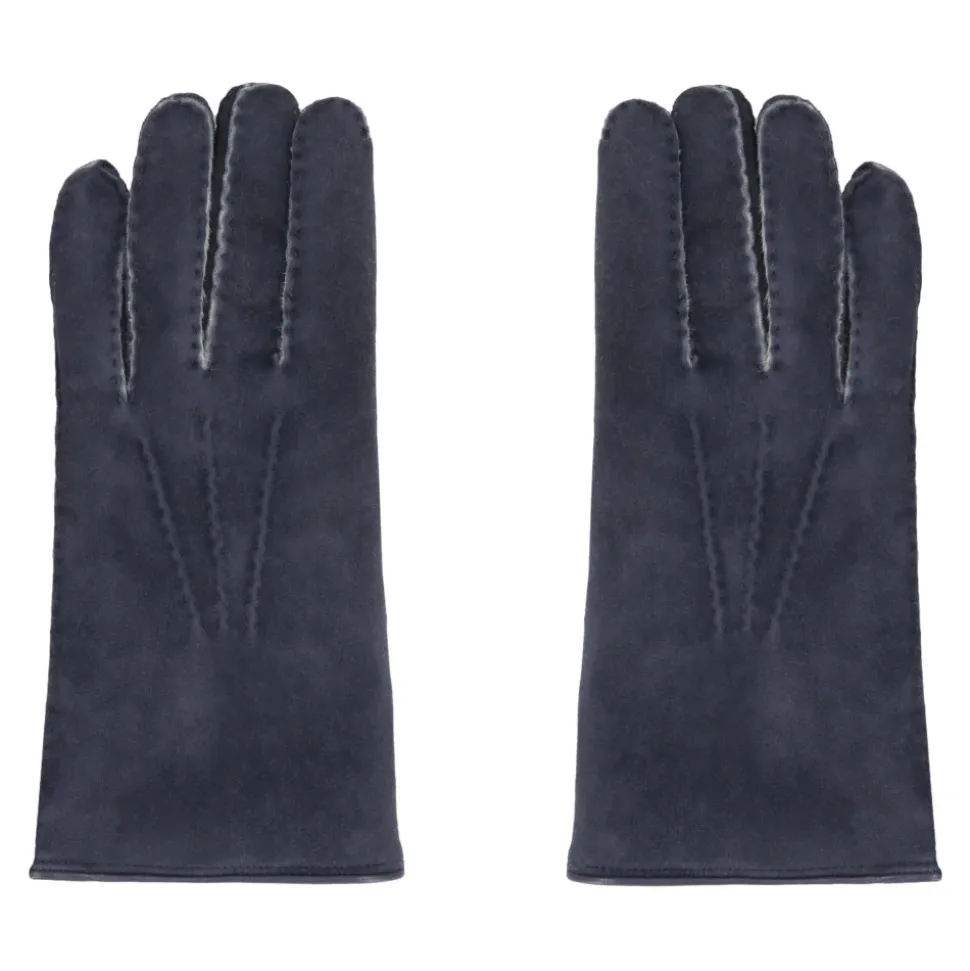 Gevoerde Leren Handschoenen met Shearling