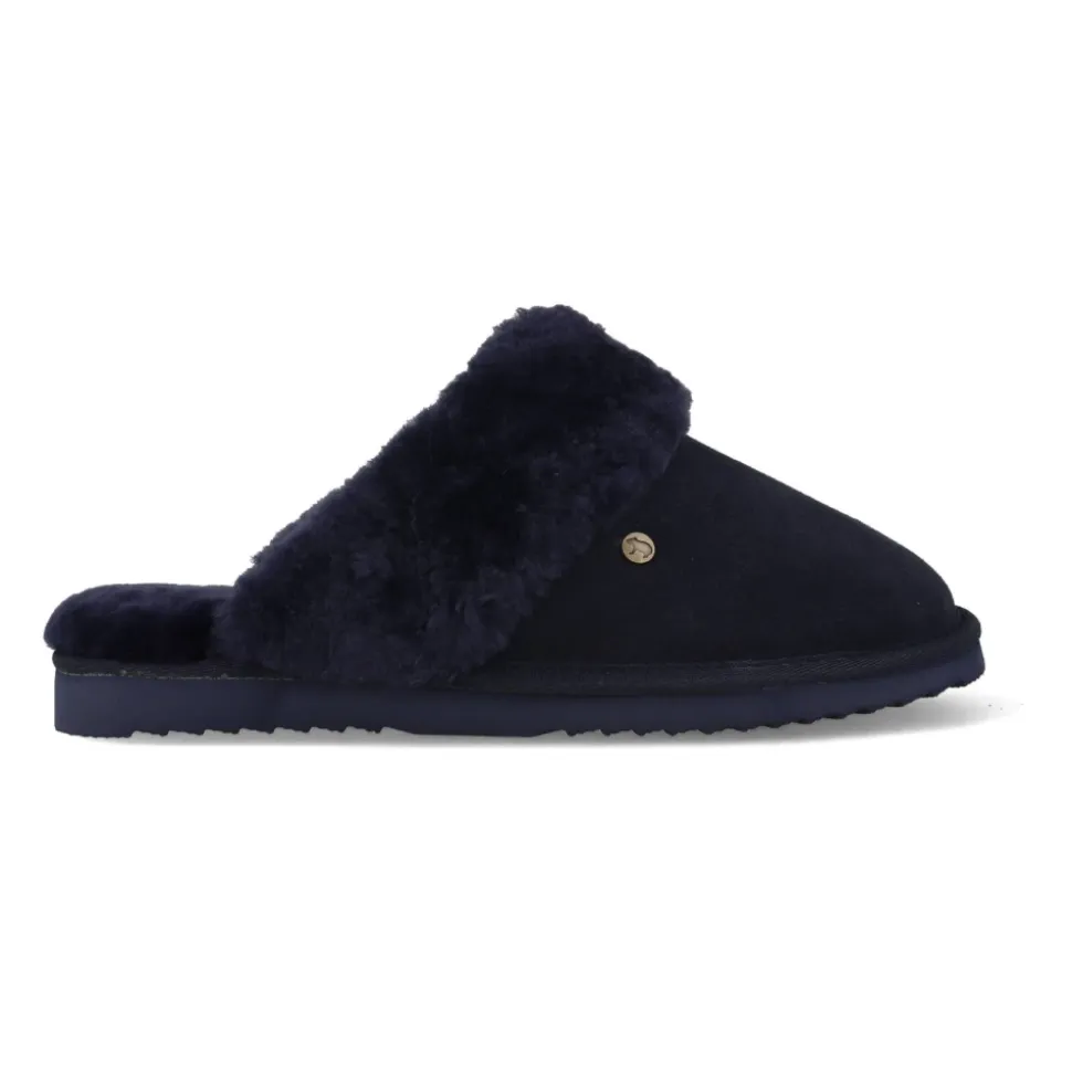 Gezellige Flurry Pantoffels in Donkerblauw