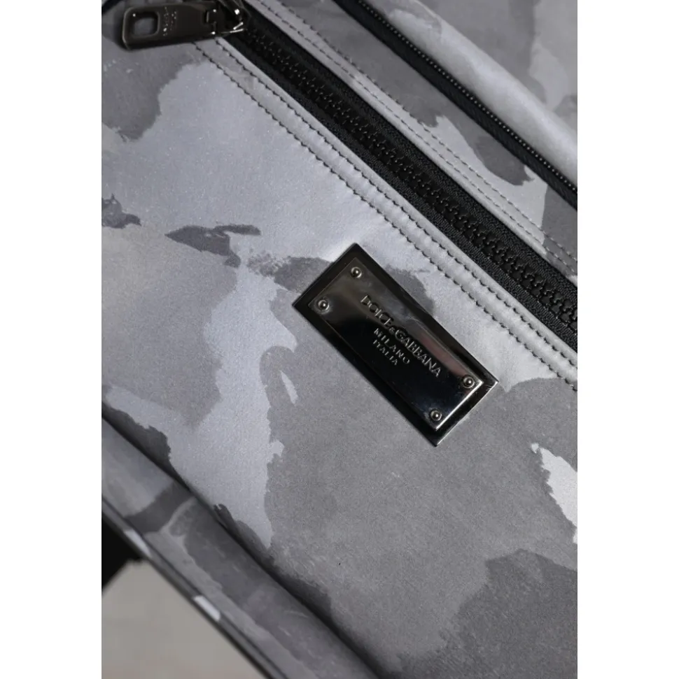 Grijze Camouflage Logo Plaque Rugzak Tas