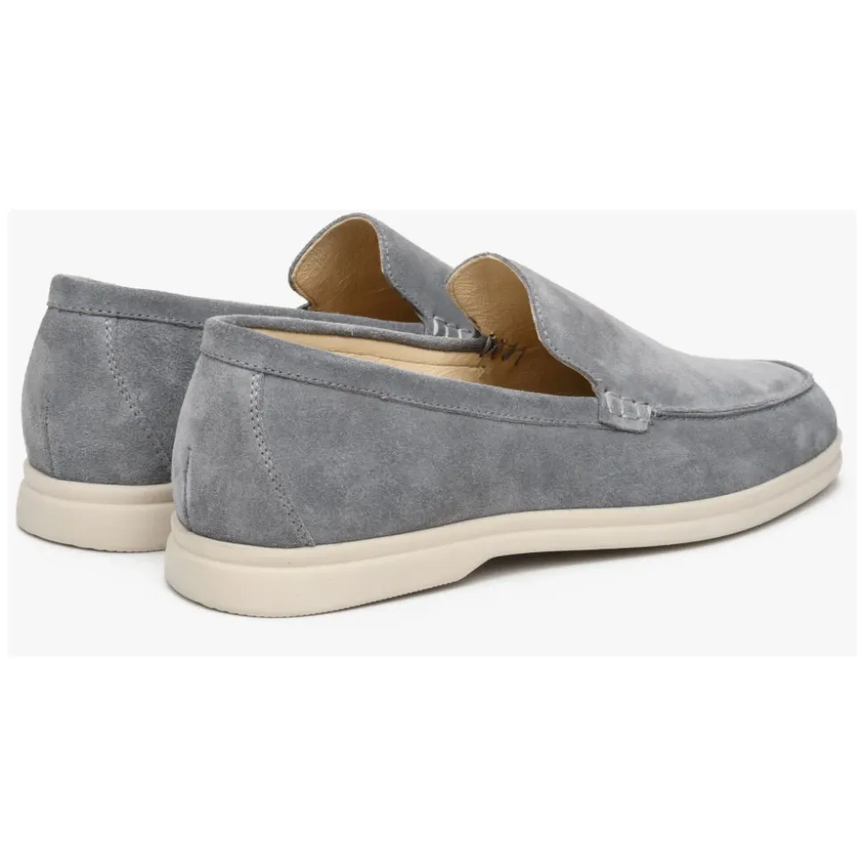 Grijze Velours Loafers