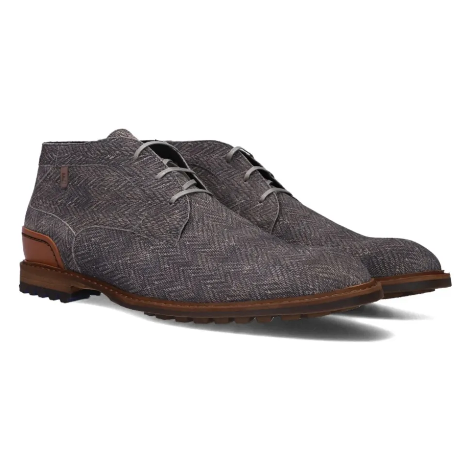 Grijze Veterschoenen SFM-50159 Crepi