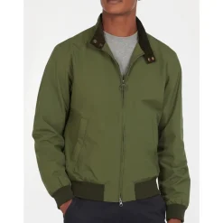 Groene Casual Royston Jas Geïnspireerd door Harrington Stijl