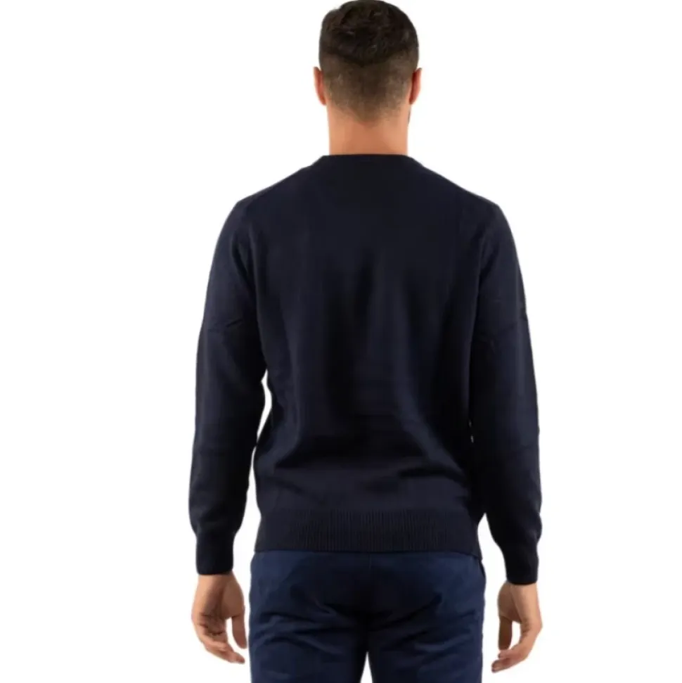 Groene Crewneck Sweater met Borduurwerk