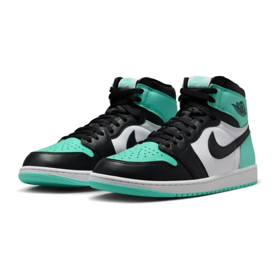 Groene Gloed Retro Hoge Sneakers