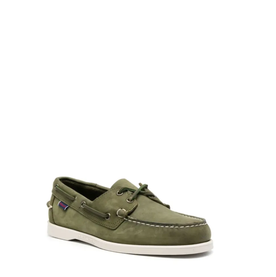 Groene Platte Mocassin Schoenen