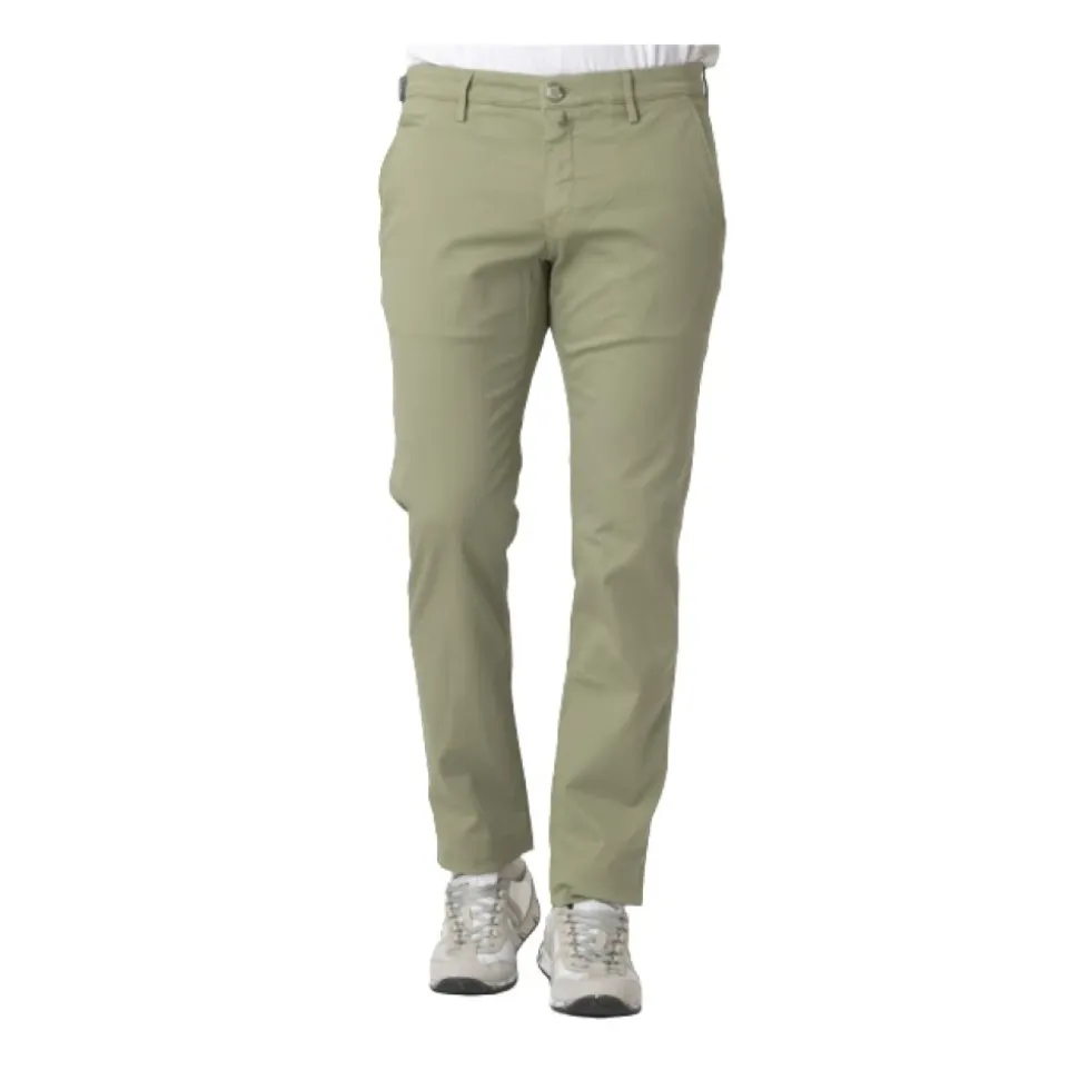 Groene chino broek BOBBY stijl