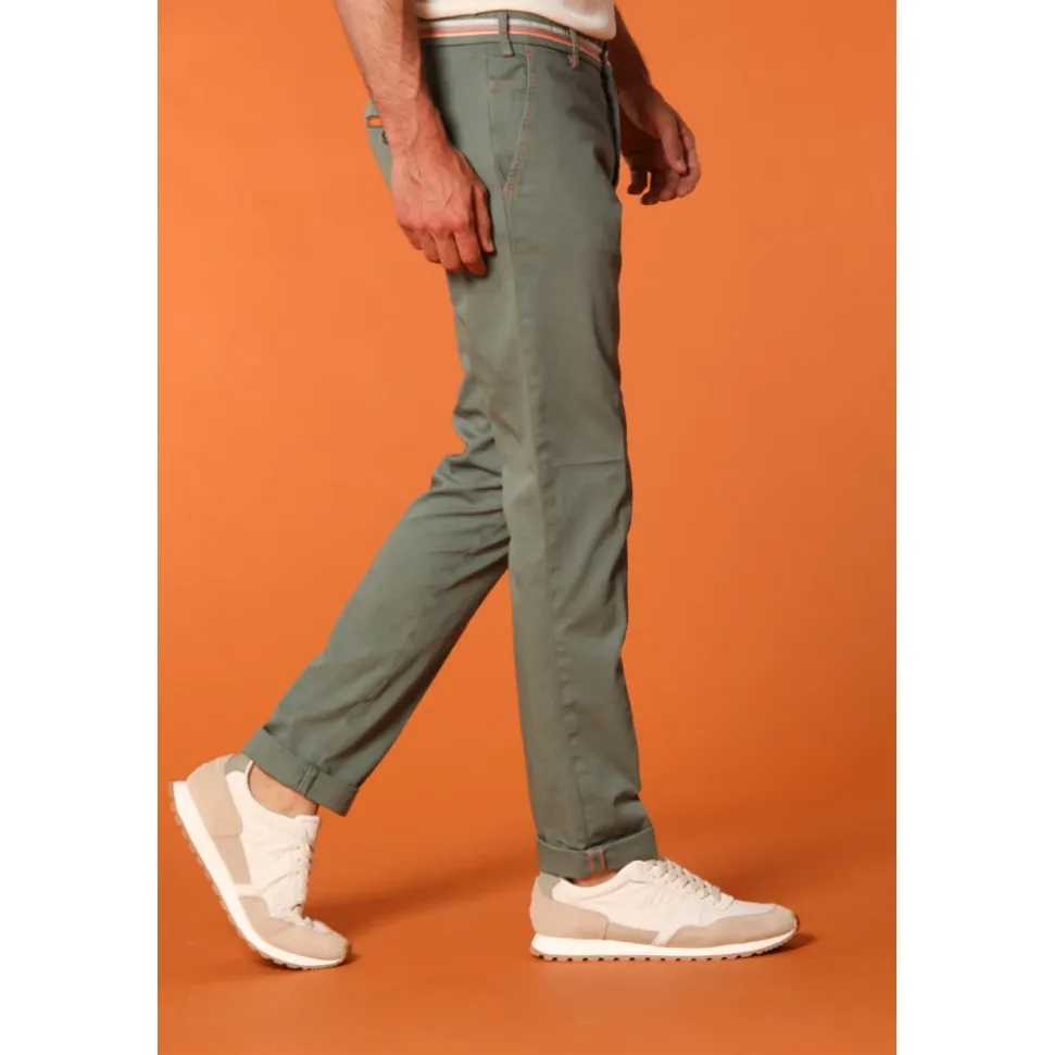 Groene extra slim fit chino broek