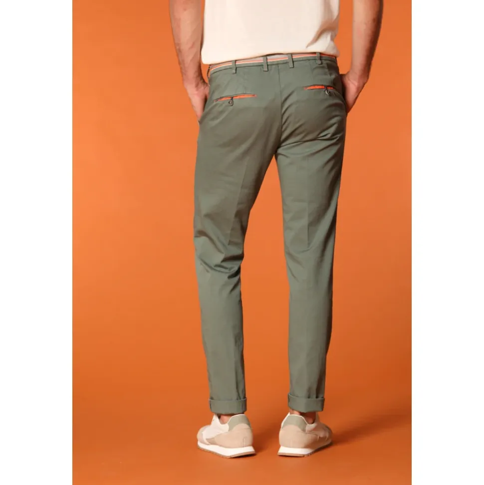 Groene extra slim fit chino broek